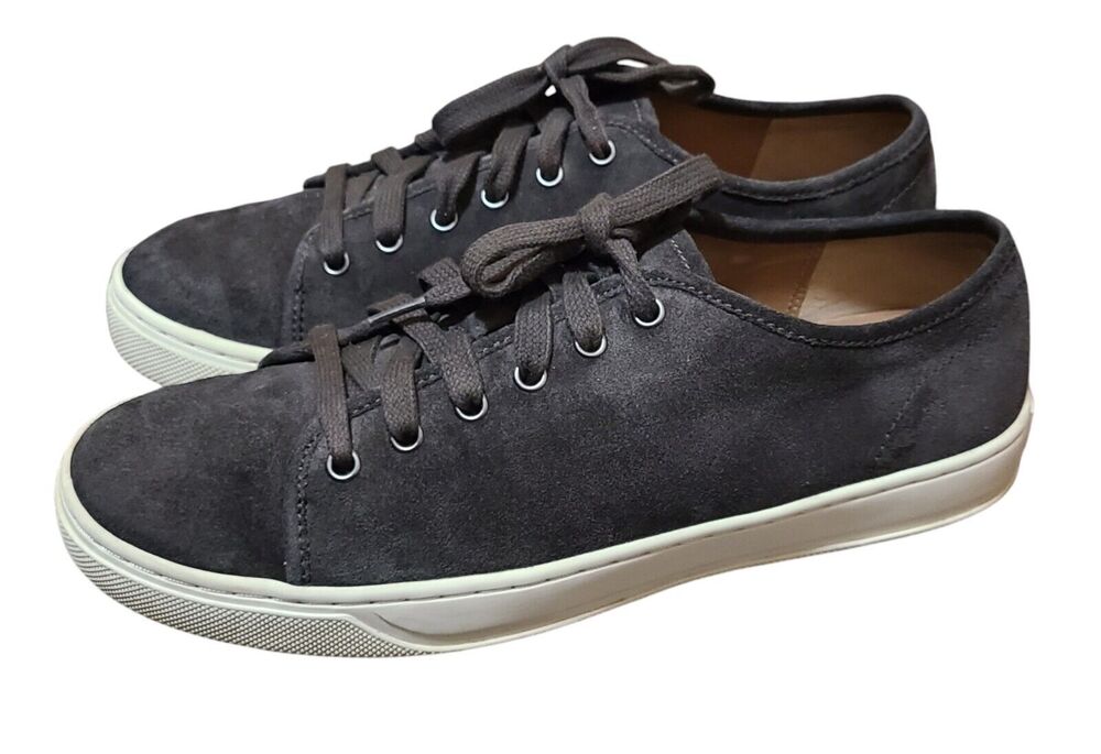 Vince Austin Gray Suede Leather Low Top Lace-Up Sneakers Mens Size 7.5/ EU 40.5